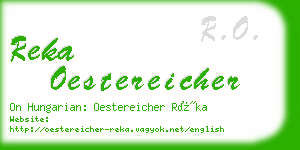 reka oestereicher business card